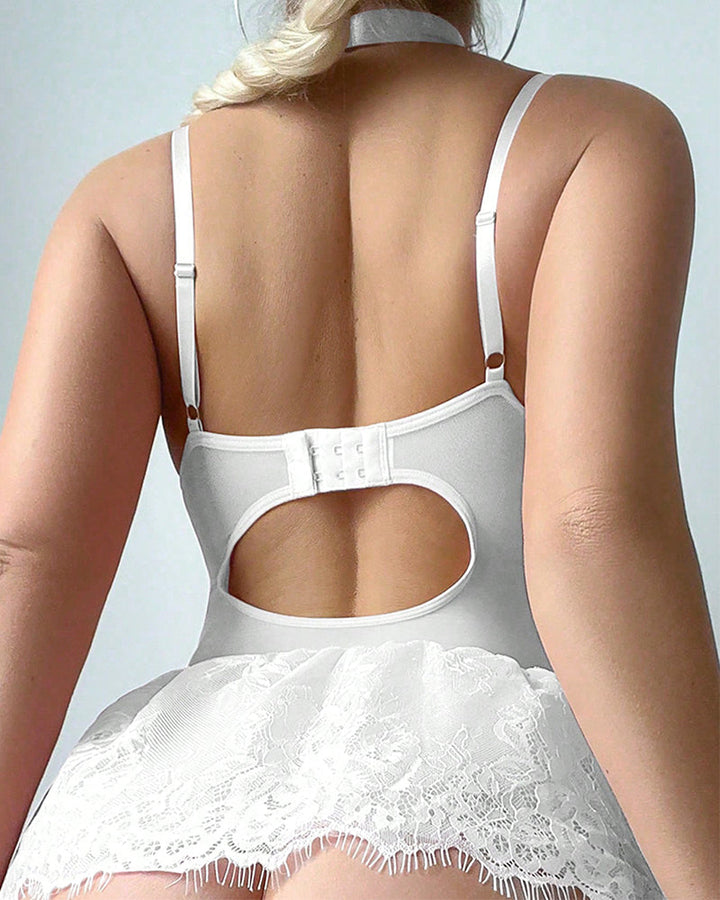 Zara™ | Romantique Lingerie Bodycon Dress with Lace Trim