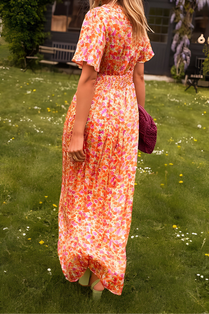 Ava | V-hals Maxi-jurk