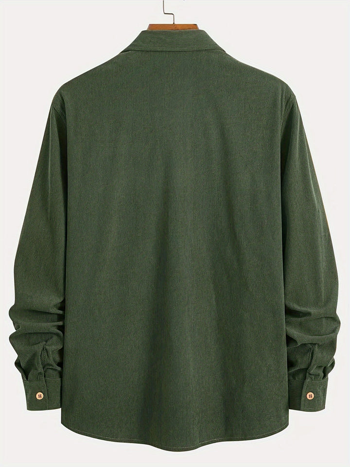 Felipe - Casual overhemd van ribfluweel met knopen