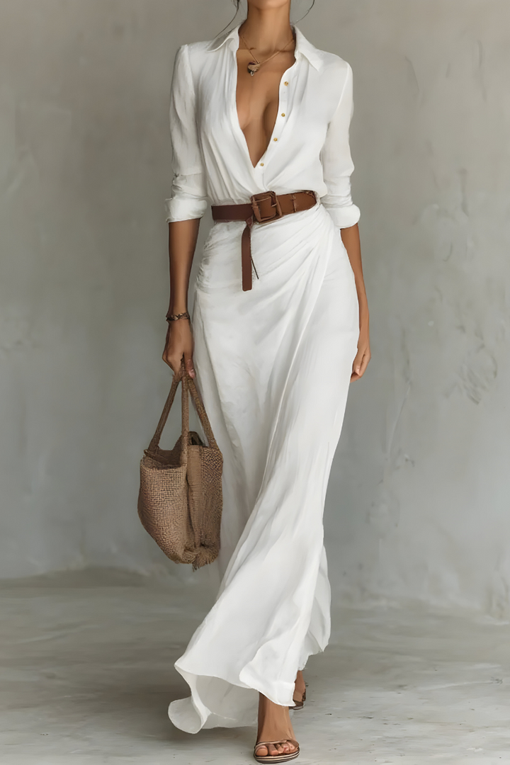 Julie™ | Wikkeljurk met tailleceintuur