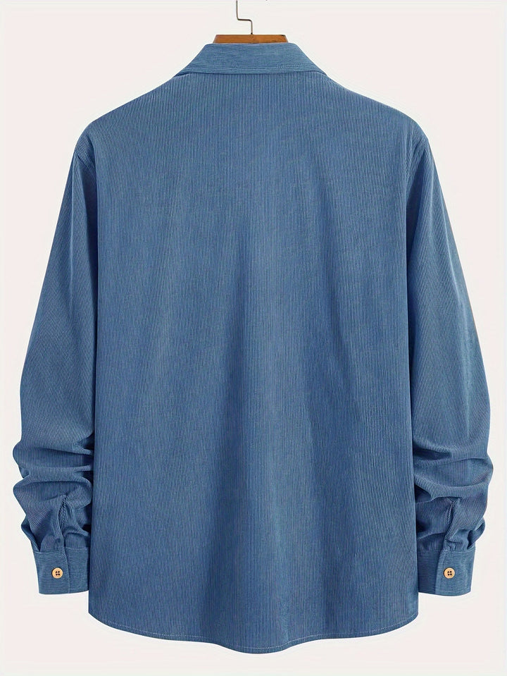 Felipe - Casual overhemd van ribfluweel met knopen