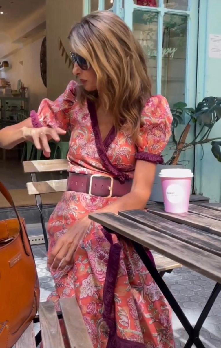 Rosita | Elegante Roze Maxi Dress met Korte Mouwen