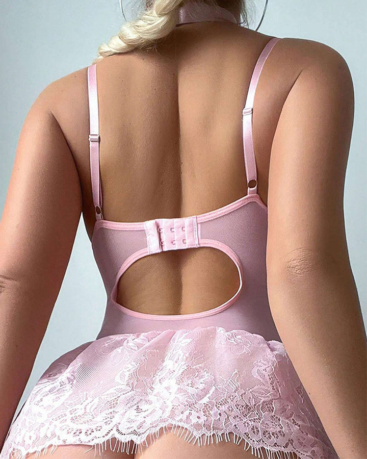 Zara™ | Romantique Lingerie Bodycon Dress with Lace Trim