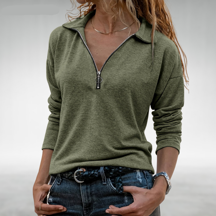 Nadine | Dames half-zip truien