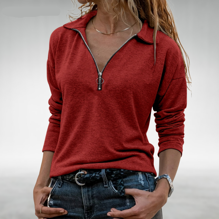 Nadine | Dames half-zip truien