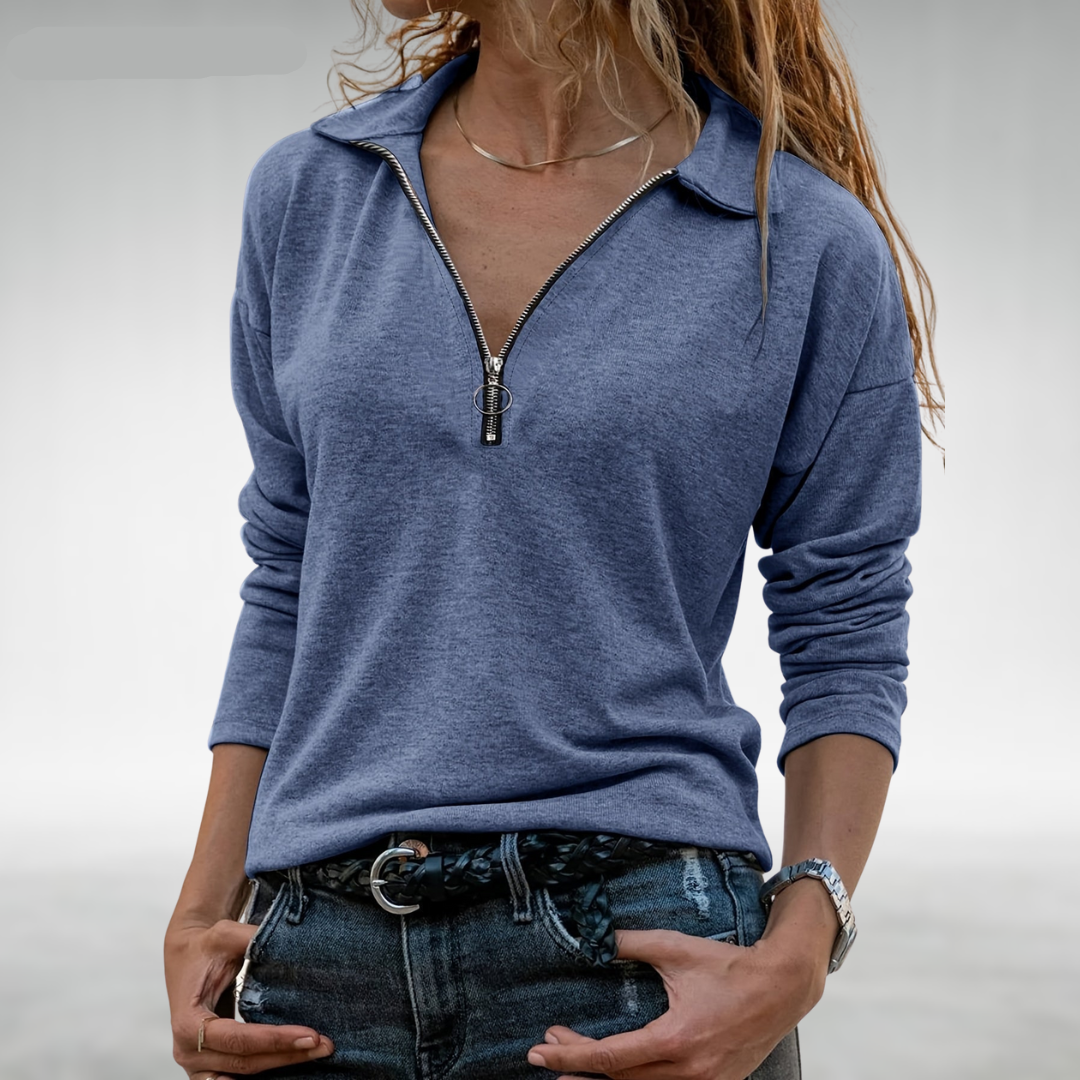 Nadine | Dames half-zip truien
