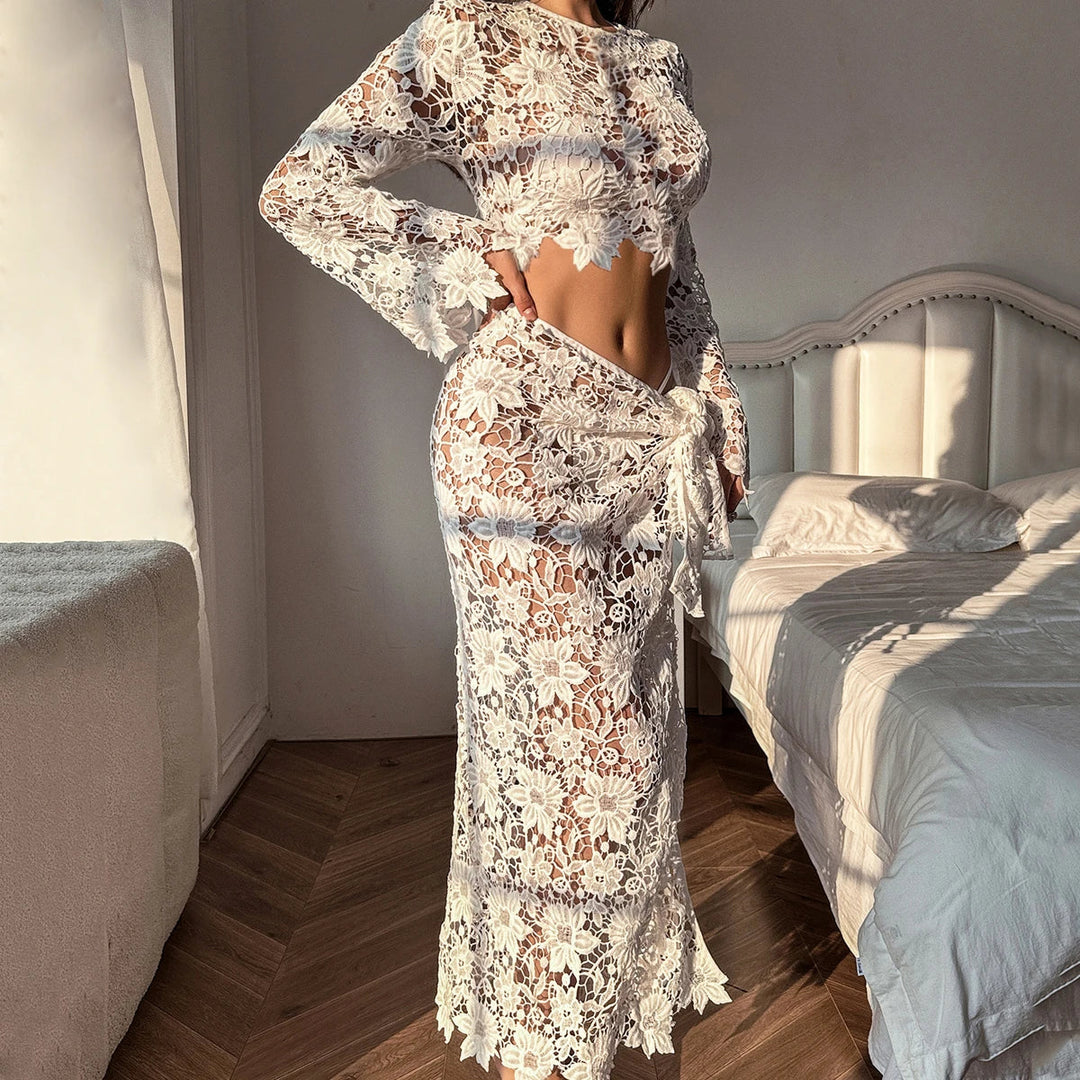 Geweven in Kant Lingerieset