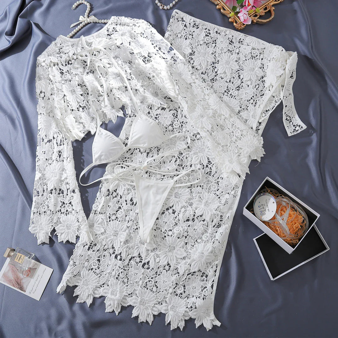 Geweven in Kant Lingerieset