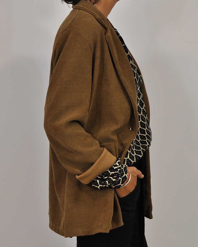 Lena | Relaxed V-Hals Midi-Shirt