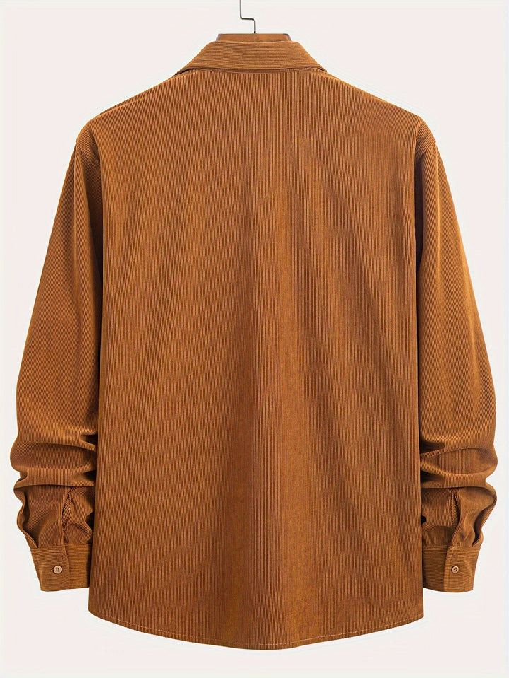 Felipe - Casual overhemd van ribfluweel met knopen